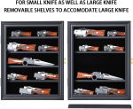 Knife Display Case Pocket Knife Shadow Box Lockable Small Black | Pocket Knife Stand for Collections, Military Folding Knife, Uv Protection Acrylic, Lockable - Image 5