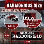 Christmas Horror Movie Gifts Haddonfield Street Sign Retro Metal Scary Halloween Decor, Poster Decorations for Spooky Room or Haunted House - Image 3