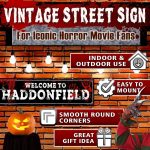 Christmas Horror Movie Gifts Haddonfield Street Sign Retro Metal Scary Halloween Decor, Poster Decorations for Spooky Room or Haunted House - Image 5