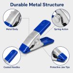 40 Pcs Small Spring Clamps, 2 Inch Blue Metal Clip for Crafts | Heavy Duty Woodworking Fastener, Photography Muslin Backdrop Holder - Image 5