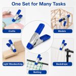 40 Pcs Small Spring Clamps, 2 Inch Blue Metal Clip for Crafts | Heavy Duty Woodworking Fastener, Photography Muslin Backdrop Holder - Image 8