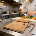 Leather Knife Roll Bag Professional Chef Knife Case, Durable Knife Sheath Holder, Cooks & Culinary Tools Carrying Storage, Portable Knife Wrap - 4 Slots - Image 8