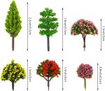 70pcs Mini Mixed Miniature Fake Trees Model Train Scenery Artificial Wargame Trees Model Railroad Scenery Diorama Supplies for DIY Landscape - Image 3