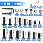 540Pcs RC Screw Kit, Universal Hardware Fasteners with Screws, Nuts, Washers, Clips, O-Rings & Pins, Fit for 1/8 1/10 1/12 1/16 Scale RC Crawler Truck Buggy Car Repair Replacement Parts - Image 3