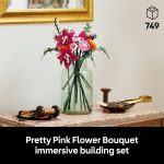 LEGO Botanicals Pretty Pink Flower Bouquet Building Set for Adults - Gifts for Birthdays - Artificial Flowers for Decor or Table Display - 10342 - Image 3