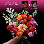 LEGO Botanicals Pretty Pink Flower Bouquet Building Set for Adults - Gifts for Birthdays - Artificial Flowers for Decor or Table Display - 10342 - Image 8