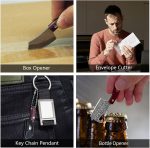 Mini Knife Set, Damascus Pocket Knife Set with Sharpener, Mini Chef Knife EDC Knives Set, Tiny knife Cleaver Keychain Tiny Things for Package Opener, Box Cutter, Letter Opener - Set of 7 - Image 5