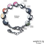 DIY JJK Charm Bracelet Gifts – 9 Mini Anime Faces in Chibi Style – Gojo, Yuji, Sukuna, Panda & More – Removable Alloy Chain for Fans and Collectors - Image 7