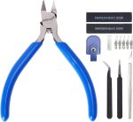Model Building Tools Kit,6-Piece with 4.3inch Precision Model Nipper, Clean Cuts with No Whitening, for Plastic Models, Gundam, Miniatures - Image 3