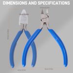 Model Building Tools Kit,6-Piece with 4.3inch Precision Model Nipper, Clean Cuts with No Whitening, for Plastic Models, Gundam, Miniatures - Image 4