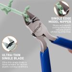 Model Building Tools Kit,6-Piece with 4.3inch Precision Model Nipper, Clean Cuts with No Whitening, for Plastic Models, Gundam, Miniatures - Image 5