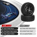 HobbyPark Outer Diameter 2.99 inch / 76mm Rubber RC Car Tires & Wheel Rims Foam Inserts 12mm Hex Hub (4-Pack) - Image 4