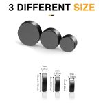 Small Strong Rare Earth Magnets, 3 Sizes 30pcs,Black | Neodymium Fridge Magnets for Whiteboard, Billboard, Hobbies, Office, Round Button - Image 3
