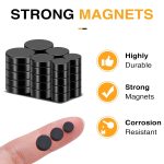 Small Strong Rare Earth Magnets, 3 Sizes 30pcs,Black | Neodymium Fridge Magnets for Whiteboard, Billboard, Hobbies, Office, Round Button - Image 5