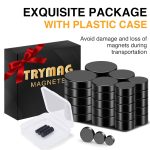 Small Strong Rare Earth Magnets, 3 Sizes 30pcs,Black | Neodymium Fridge Magnets for Whiteboard, Billboard, Hobbies, Office, Round Button - Image 7