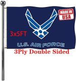 Jayus US Air Force Wing Military Flags 3x5 Outdoor Double Sided Heavy Duty United States Air Force Flag Banner with 2 Grommets - Image 2