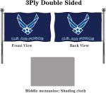 Jayus US Air Force Wing Military Flags 3x5 Outdoor Double Sided Heavy Duty United States Air Force Flag Banner with 2 Grommets - Image 3