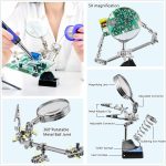 Soldering Iron Kit, 100W High-Power LCD Digital Soldering Iron, Circuit Board Repair Soldering Kit with Magnifying Glass Helping Hands, Adjustable Temperature Solder Welding Tools - Image 5