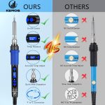 Soldering Iron Kit, 100W High-Power LCD Digital Soldering Iron, Circuit Board Repair Soldering Kit with Magnifying Glass Helping Hands, Adjustable Temperature Solder Welding Tools - Image 7