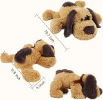 WEIGEDU Floppy Stuffed Dog Puppy Plush Toy, 20 inch, Brown | Huggable Beagle Labrador Retriever Stuffed Animal Dogs, Lying Down, Super Soft, for Kid Girl Boy Baby Christmas Birthday Gift - Image 7