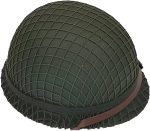 WWII US WW2 Army M1 Helmet Steel Shell with Net/Canvas Chin Strap DIY Painting - Image 3