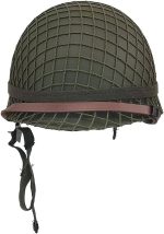 WWII US WW2 Army M1 Helmet Steel Shell with Net/Canvas Chin Strap DIY Painting - Image 8