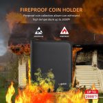400-Pocket Fireproof Coin Collection Book & 36 Paper Money Organizer Binder | Coin Collection Album Holder for Coin Currency Collection Supplies,Pennies,Bill,Tokens,Badges, Collectors - Image 3