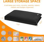 400-Pocket Fireproof Coin Collection Book & 36 Paper Money Organizer Binder | Coin Collection Album Holder for Coin Currency Collection Supplies,Pennies,Bill,Tokens,Badges, Collectors - Image 5