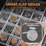 400-Pocket Fireproof Coin Collection Book & 36 Paper Money Organizer Binder | Coin Collection Album Holder for Coin Currency Collection Supplies,Pennies,Bill,Tokens,Badges, Collectors - Image 7