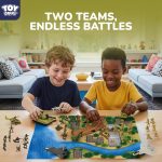 TOY Life Army Men Toy Set, Green Plastic Soldiers Action Figures, Army Guys Toys for Boys, Toy Army Men Set with Vehicles - Kids Army Toys for Ages 4-12 - Image 6