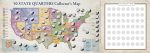 50 State Quarters Map (includes space for the Philadelphia and Denver mints!) - Image 3