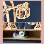 Rolife 3D Wooden Puzzle Hand Crank Music Box Machinarium Toys-DIY Wood Craft Kit-Creative Gift for Adults When Christmas/Birthday (Ferris Wheel Wood Color) - Image 4