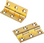 dophee 4Pcs Pure Brass Mini Hinges, Folding Butt Hinges, 1.5 Inch | Small Brass Hinges for Drawer Cabinet Cupboard Door Jewelry Box Wooden Case Chest Furniture - Image 3