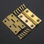 dophee 4Pcs Pure Brass Mini Hinges, Folding Butt Hinges, 1.5 Inch | Small Brass Hinges for Drawer Cabinet Cupboard Door Jewelry Box Wooden Case Chest Furniture - Image 5