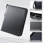 WOT I Trading Card Binder, 900 Pockets Sleeves with Zipper, Double Sided Pockets Card Holder Carry Case for Baseball Card, Football Card - Image 3