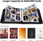 WOT I Trading Card Binder, 900 Pockets Sleeves with Zipper, Double Sided Pockets Card Holder Carry Case for Baseball Card, Football Card - Image 4