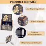 The Beast Hand Crank Music Box Valentine's Day Gift for Her-, Christmas for Her/Wife (Beast Movie Theme) Come with Blank Greeting Card - Image 3