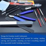 Gundam Model Tool Kit, 28pcs Hobby Building Tool Set, Modeler Basic Tools Craft Set for Cars, Airplanes, Buildings, Gundam, Robots Models Repairing and Fixing - Image 5