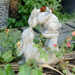 Newman House Studio Garden Statues Kissing Bunny Sulpture - Garden Décor Rabbit Collectible Figurines Yard Decorations Outdoor 11.8" L x 4.8" W x 14.6" H - Image 5