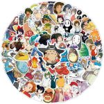 100PCS Cartoon Anime Miyazaki Hayao Stickers for Laptop,Studio Ghibli Anime Vinyl Movie Stickers for Water Bottle, Phone，Hard Hat，Skateboard，Scrapbooking，Gifts for Kids/Adults - Image 4