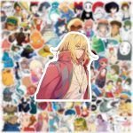 100PCS Cartoon Anime Miyazaki Hayao Stickers for Laptop,Studio Ghibli Anime Vinyl Movie Stickers for Water Bottle, Phone，Hard Hat，Skateboard，Scrapbooking，Gifts for Kids/Adults - Image 7
