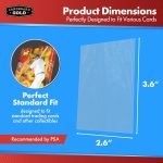 Cardboard Gold Penny Sleeves for Trading Cards - 10000 Count Standard Size | Crystal-Clear Soft Plastic, Acid-Free, PVC-Free, Fits Top Loaders and Binders, TCG Compatible - Image 3