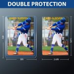 200 Card Sleeves Hard Plastic, Trading Card Holder (100 Hard + 100 Soft) | 3"x 4" Sports Cards Protectors, 35pt Baseball Card Holder Hard Cases fit for Baseball Sports MTG PKM Cards - Image 4