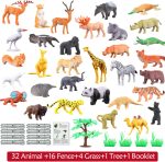 54 Piece Animal Figures for Kids, Safari Jungle Animal Figurines | Realistic animal figures for sensory bins, school learning, jungle party favors, cupcake toppers, classroom rewards - Image 3