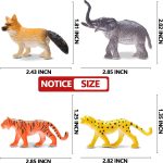 54 Piece Animal Figures for Kids, Safari Jungle Animal Figurines | Realistic animal figures for sensory bins, school learning, jungle party favors, cupcake toppers, classroom rewards - Image 6