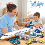 HOGOKIDS City Airport Airplane Building Set with LED Light, 901 PCS | City Airport Adventure, LED Light Feature, Rich Play Accessories, Great Gift for Adults Teens Boys Girls Age 6-12+ - Image 7