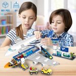 HOGOKIDS City Airport Airplane Building Set with LED Light, 901 PCS | City Airport Adventure, LED Light Feature, Rich Play Accessories, Great Gift for Adults Teens Boys Girls Age 6-12+ - Image 8
