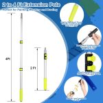Paint Roller Kit with Extension Pole, 27 Piece Set, 2 to 4 Ft Pole, 4"9" Paint Rollers, Paint Brushes Set for Professional Painting,House Paint Roller for All Latex and Oil Paints & Stains - Image 5