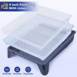 Paint Roller Kit with Extension Pole, 27 Piece Set, 2 to 4 Ft Pole, 4"9" Paint Rollers, Paint Brushes Set for Professional Painting,House Paint Roller for All Latex and Oil Paints & Stains - Image 6