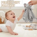 Pro Goleem Elephant Security Blanket, Soft Lovey Unisex Lovie Baby Gifts for Boys and Girls Snuggle Toy Stuffed Animal Newborn Essentials and Items Grey 16 Inch - Image 8